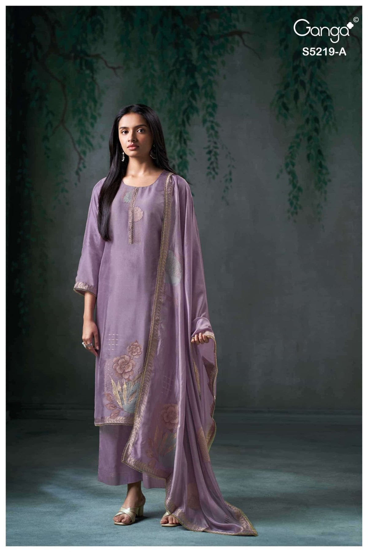 Ganga Fashion Jeeshka 5219 Premium Woven Viscose Jacquard Dress Material - Amrah Wholesale