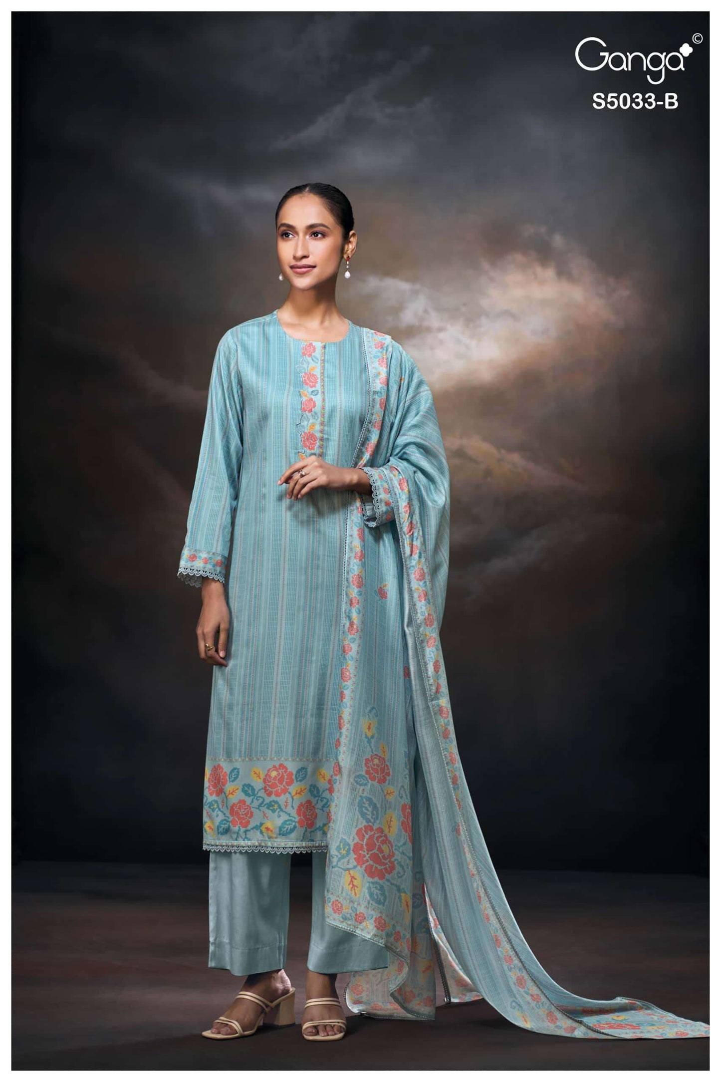 Ganga Fashion Kenzie 5033 Premium Cotton Satin Dress Material