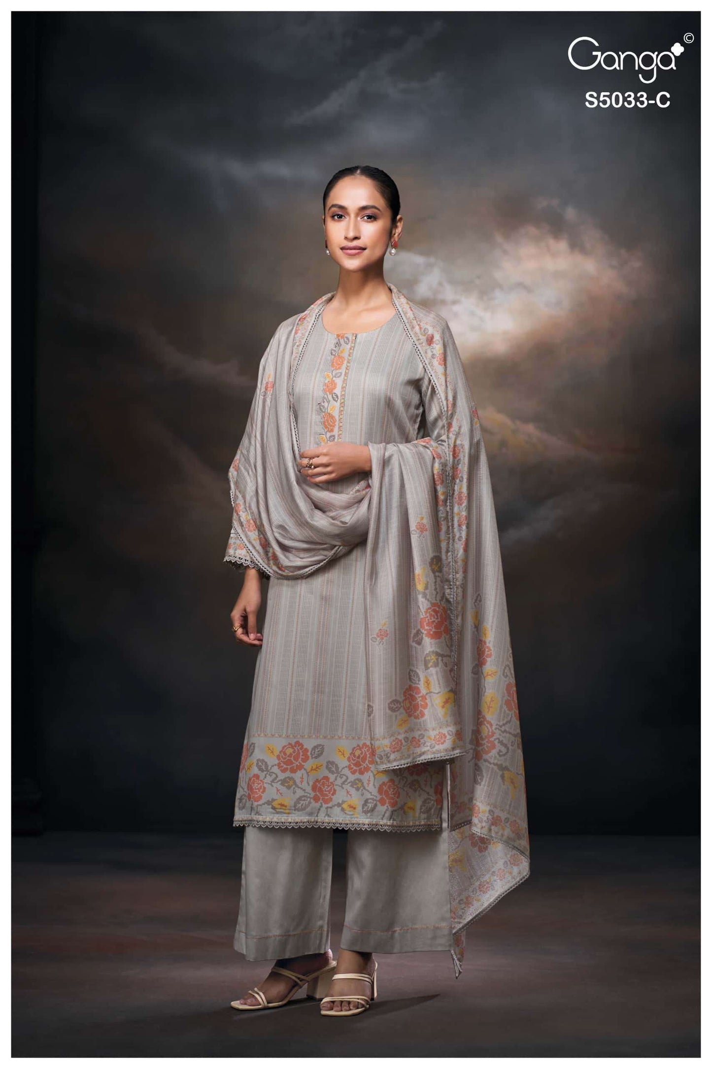 Ganga Fashion Kenzie 5033 Premium Cotton Satin Dress Material