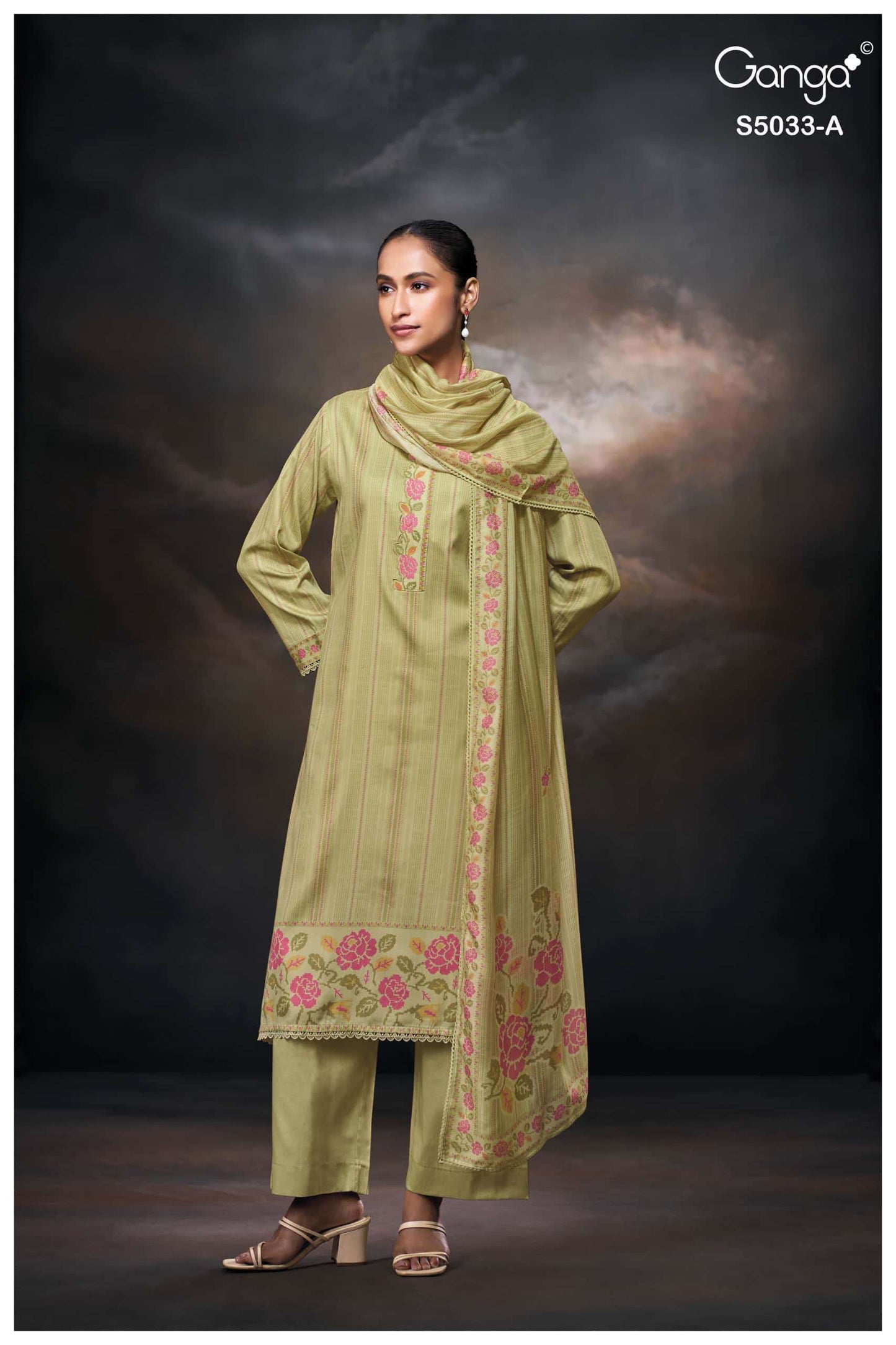 Ganga Fashion Kenzie 5033 Premium Cotton Satin Dress Material