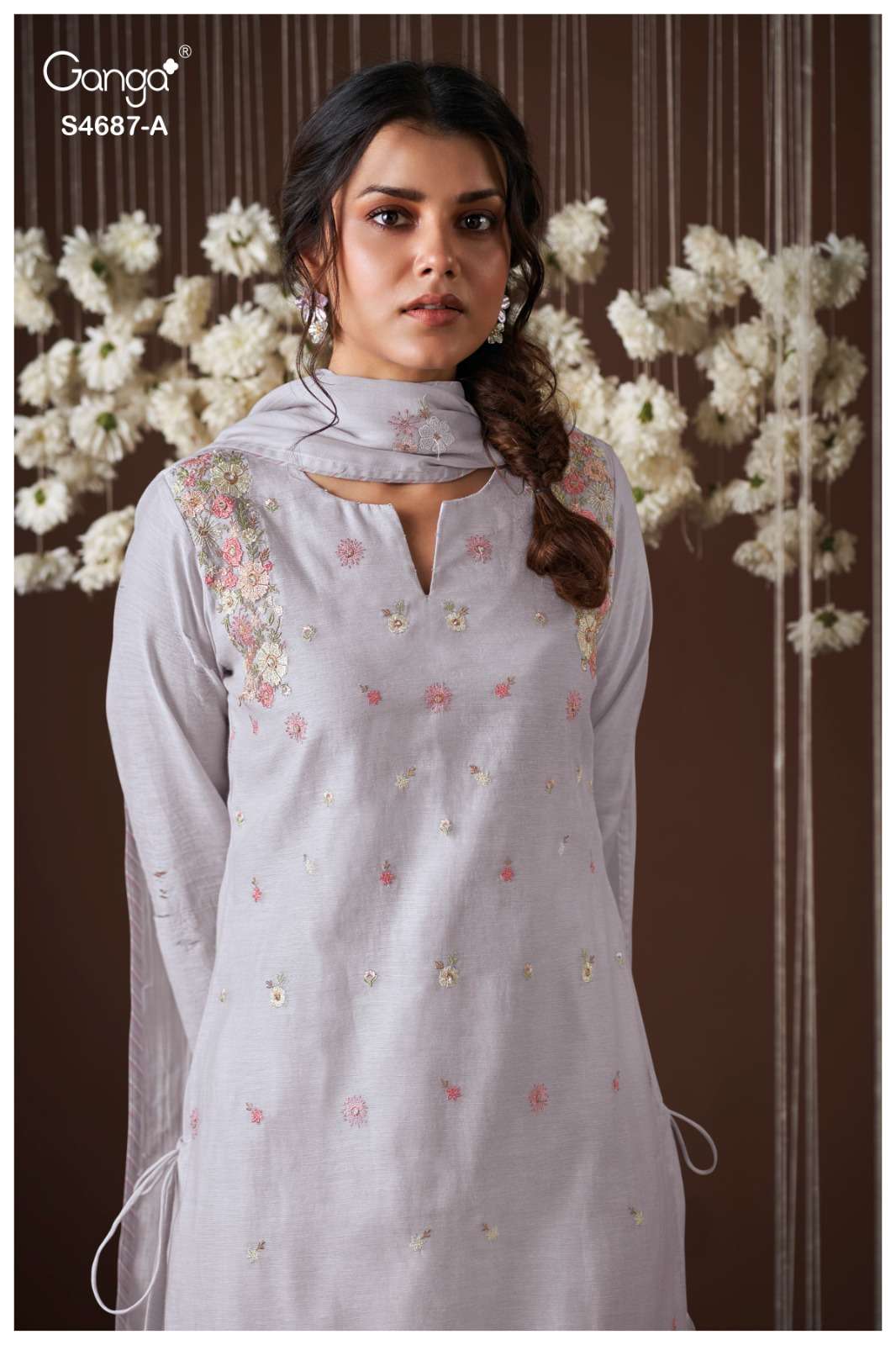 Ganga Fashion Kireya 4687 Dress Material Wholesale Catalogue - Amrah Wholesale