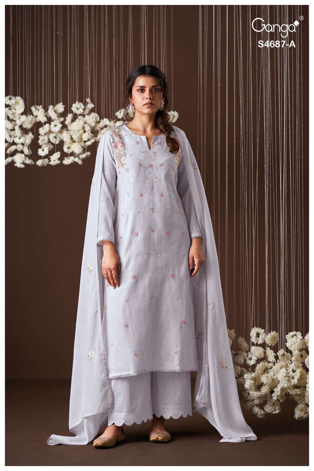 Ganga Fashion Kireya 4687 Dress Material Wholesale Catalogue - Amrah Wholesale