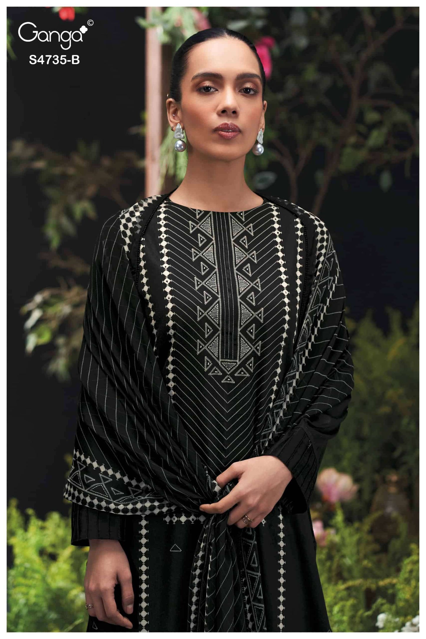 Ganga Fashion Kiyanshi 4735 Premium Cotton Satin Dress Material