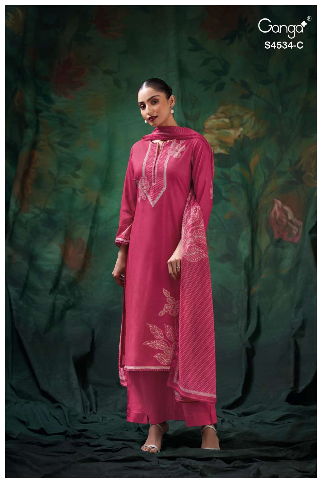 Ganga Fashion Kritvi 4534 Cotton Printed Dress Material Wholesale - Amrah Wholesale