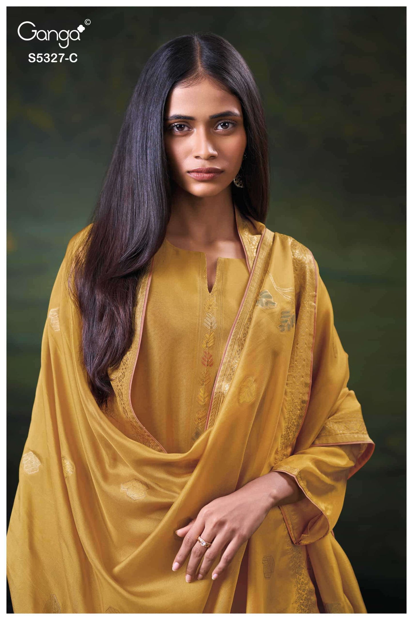 Ganga Fashion Kyoko 5327 Premium Silk Jacquard Handwork Suit