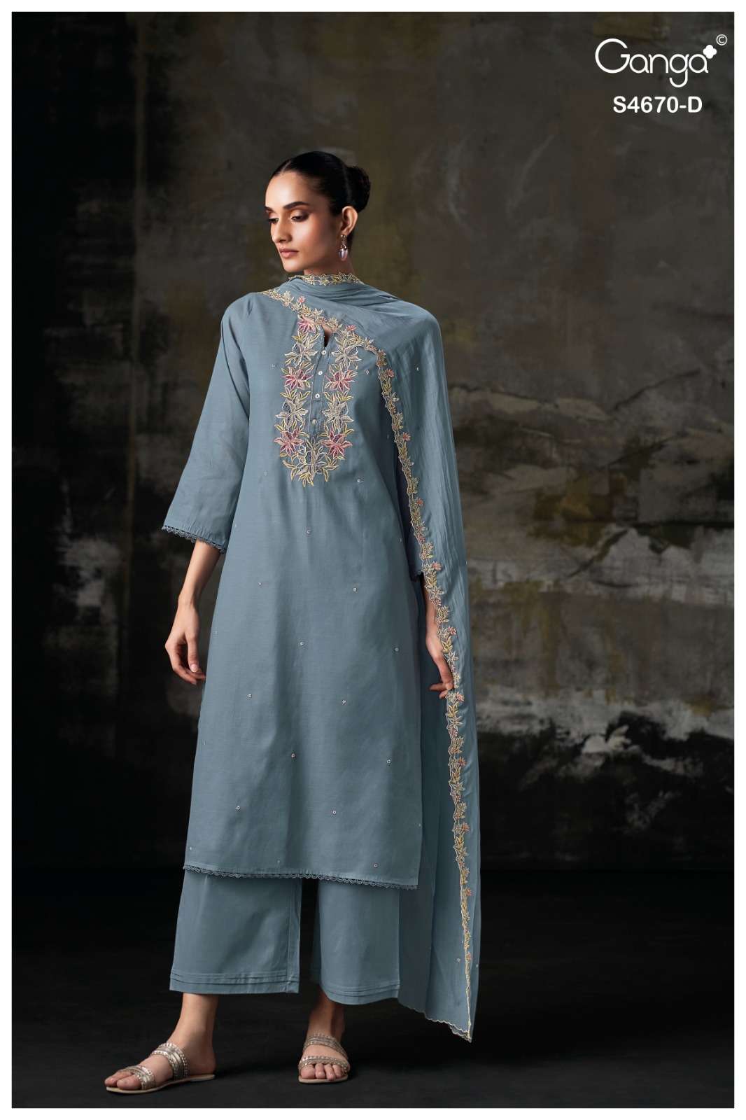 Ganga Fashion Piyasha 4670 Dress Material Wholesale Catalogue - Amrah Wholesale