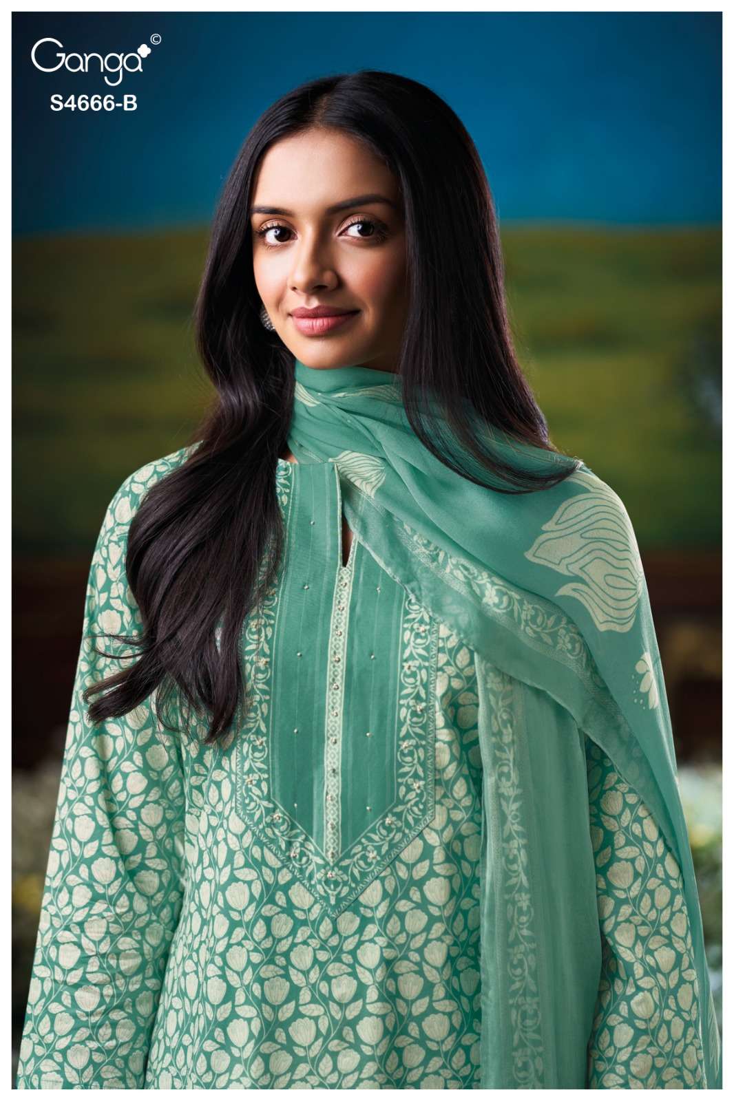 Ganga Fashion Hiyanika 4666 Premium Cotton Dress Material