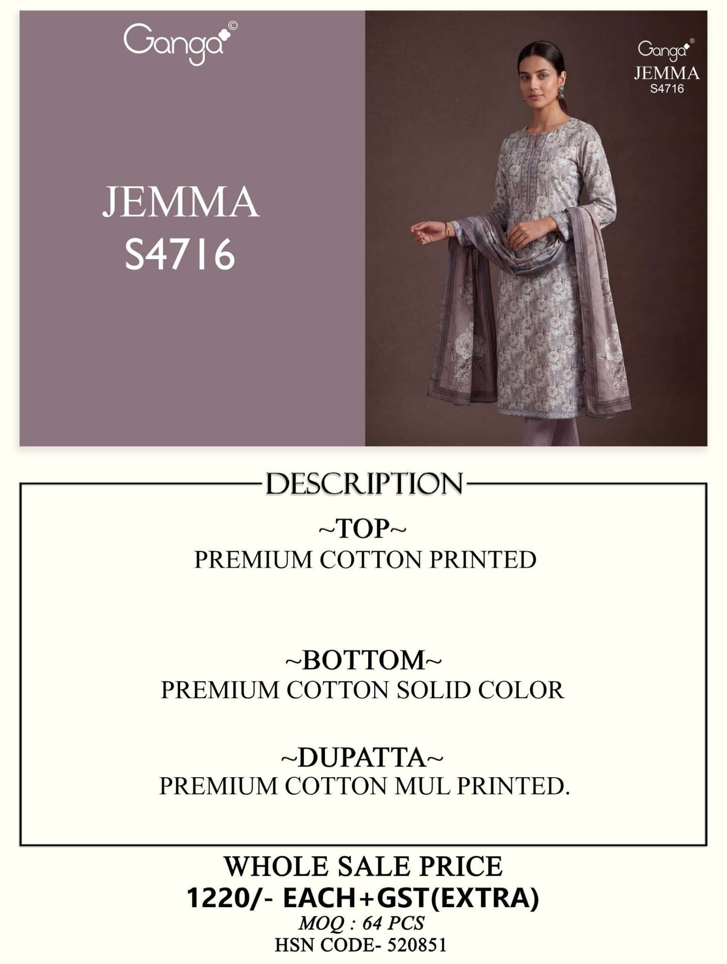 Ganga Fashion Jemma 4716 - Amrah Wholesale