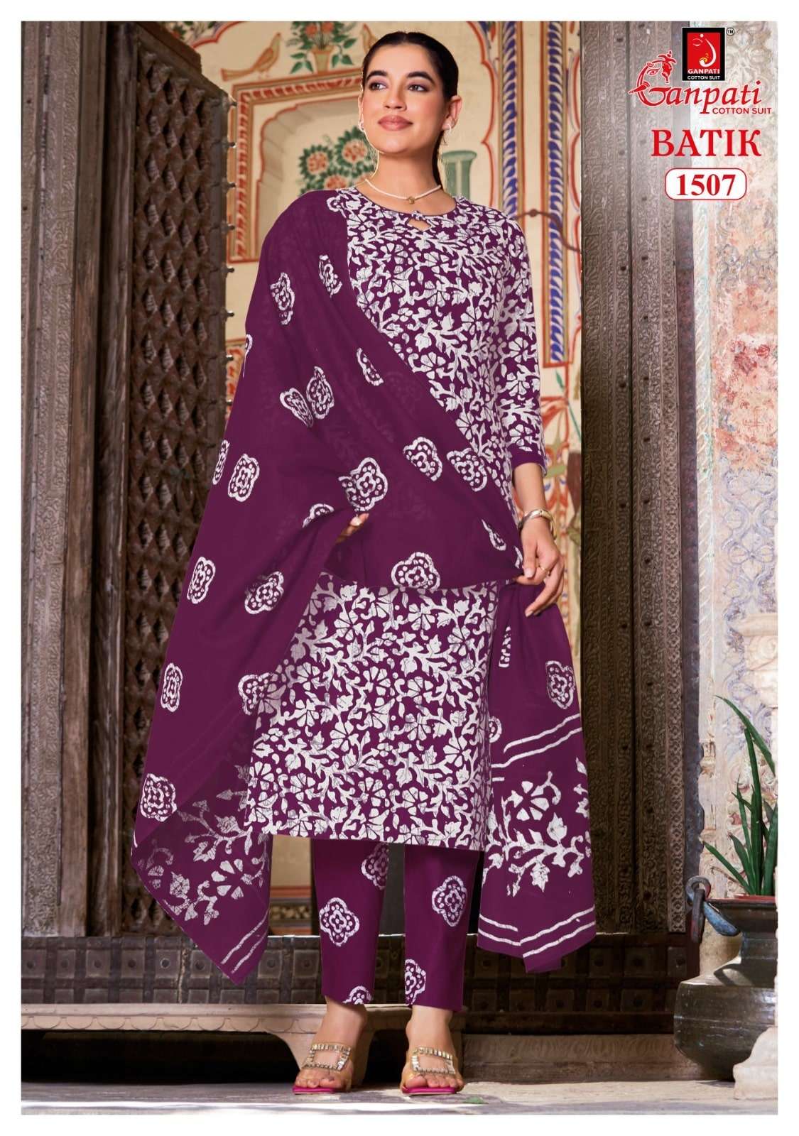 GANPATI BATIK Vol-15 Cotton Printed Stitched Suit Set