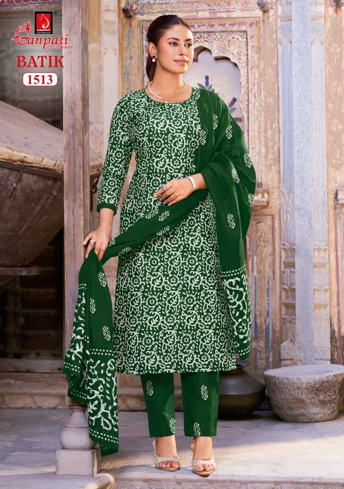 GANPATI BATIK Vol-15 Cotton Printed Stitched Suit Set