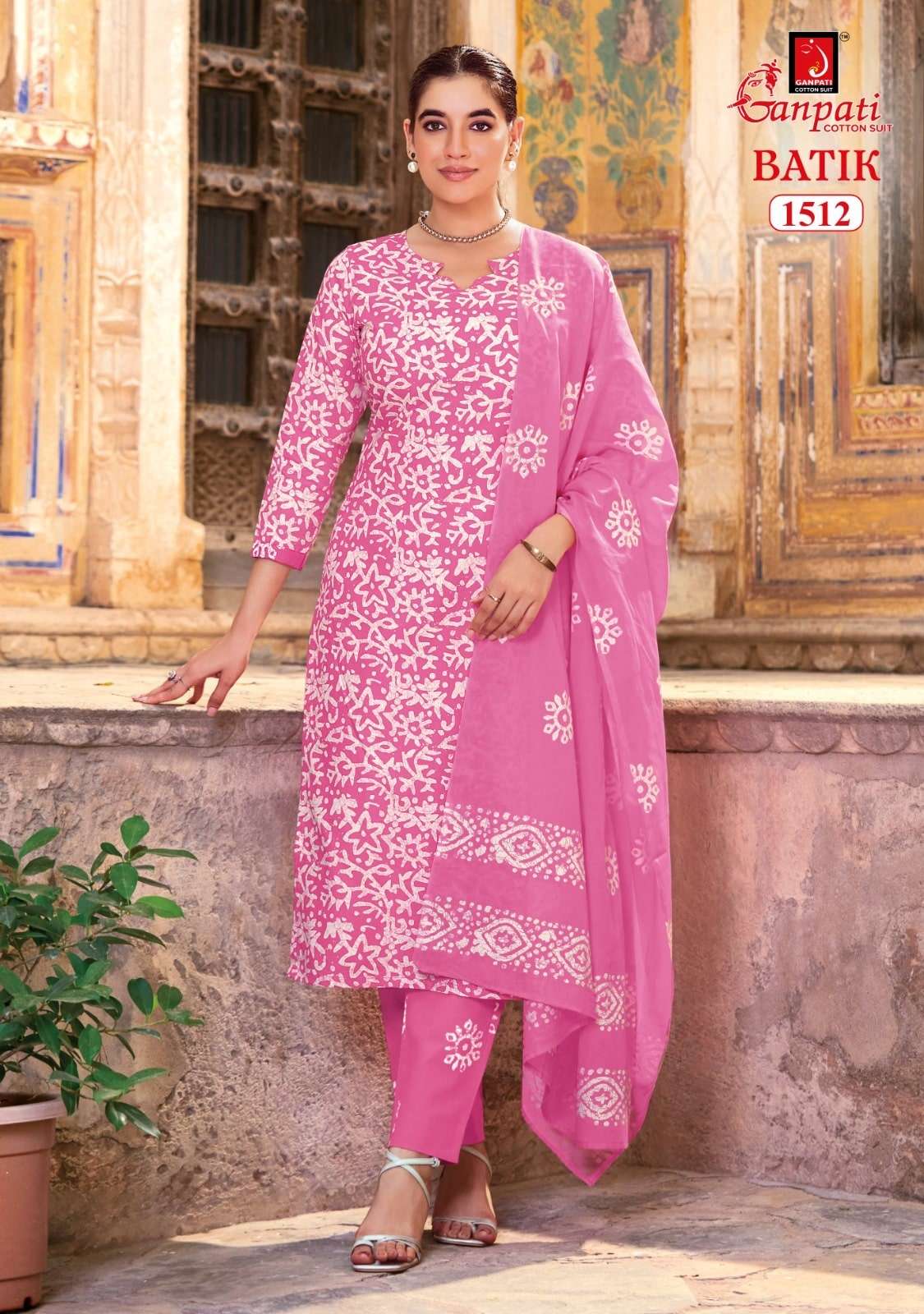 GANPATI BATIK Vol-15 Cotton Printed Stitched Suit Set