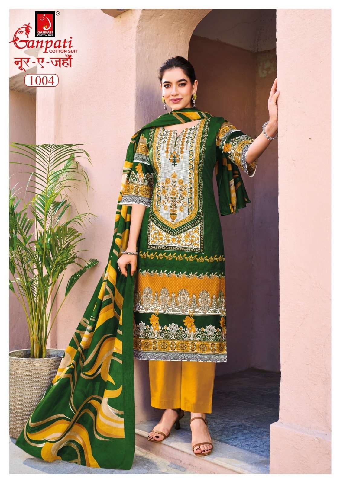 Ganpati Noor-E-Jahan Cotton Printed Unstitched Pakistani Suit