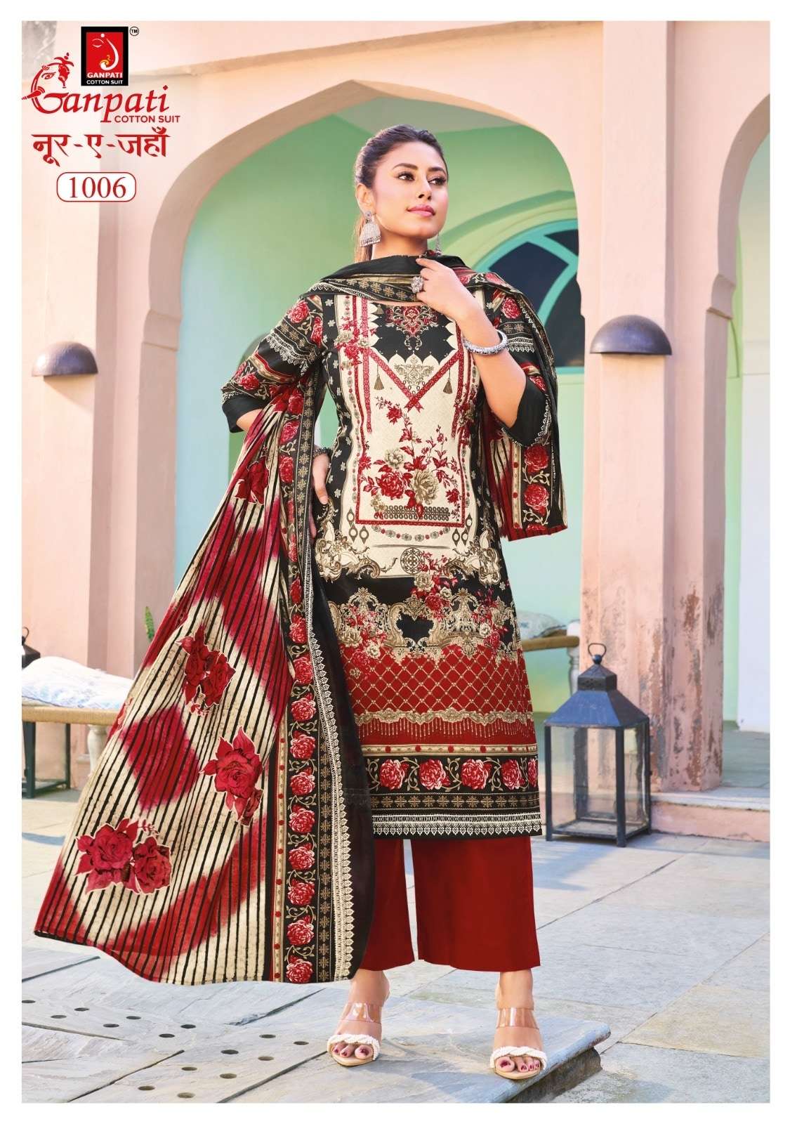 Ganpati Noor-E-Jahan Cotton Printed Unstitched Pakistani Suit