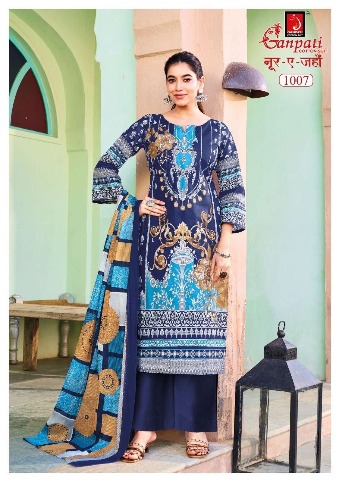 Ganpati Noor-E-Jahan Cotton Printed Unstitched Pakistani Suit