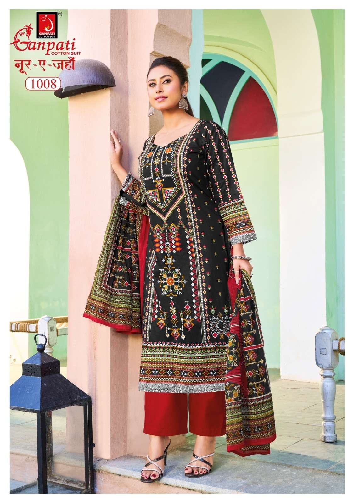 Ganpati Noor-E-Jahan Cotton Printed Unstitched Pakistani Suit