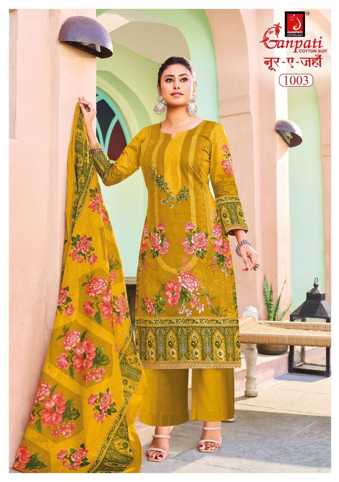 Ganpati Noor-E-Jahan Cotton Printed Unstitched Pakistani Suit