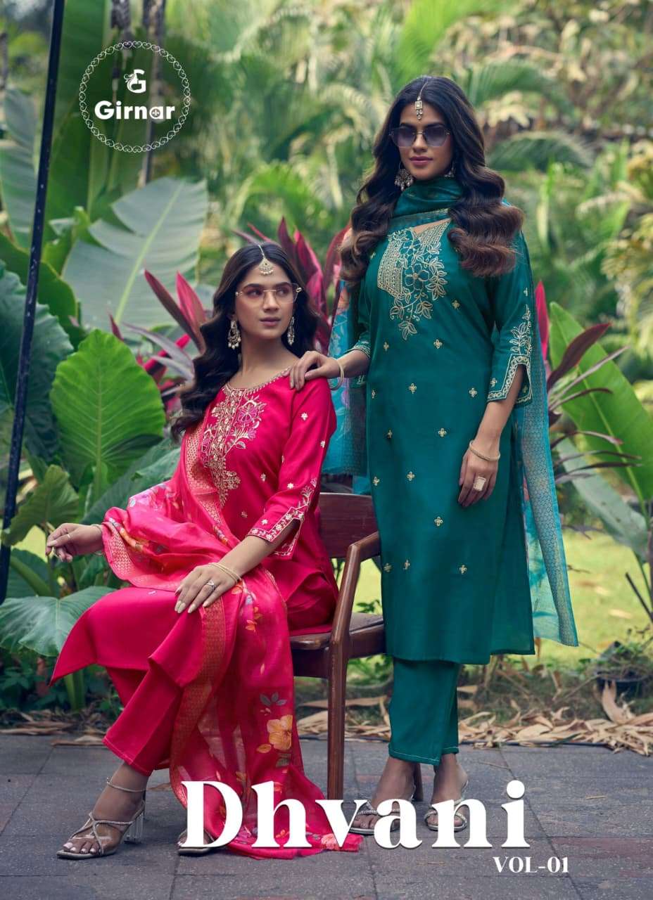 Girnar Dhvani Vol 1 Roman Silk Salwar Suit Set