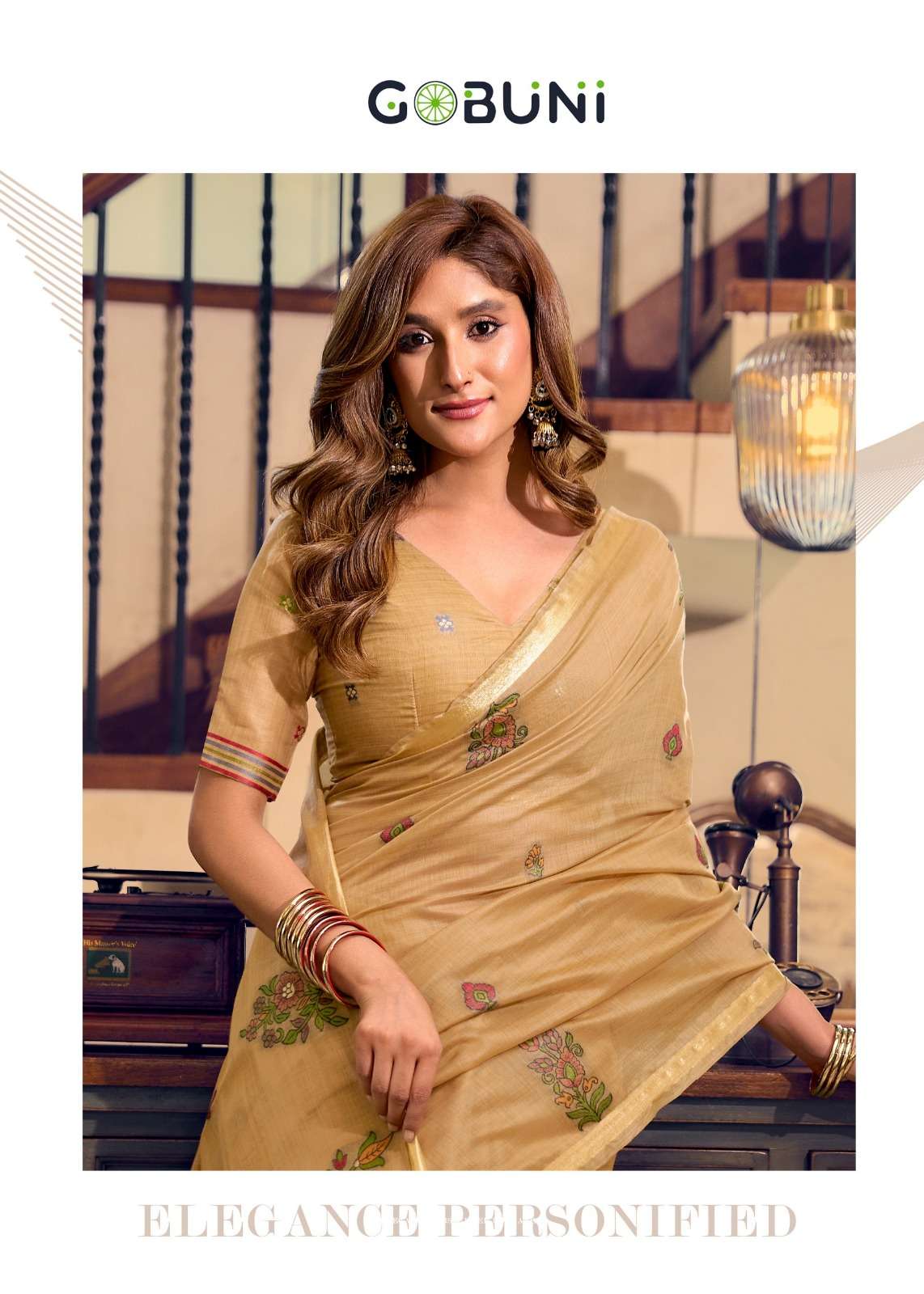 Gobuni Shreya Kolkata Cotton Litchi Work Saree - Amrah Wholesale