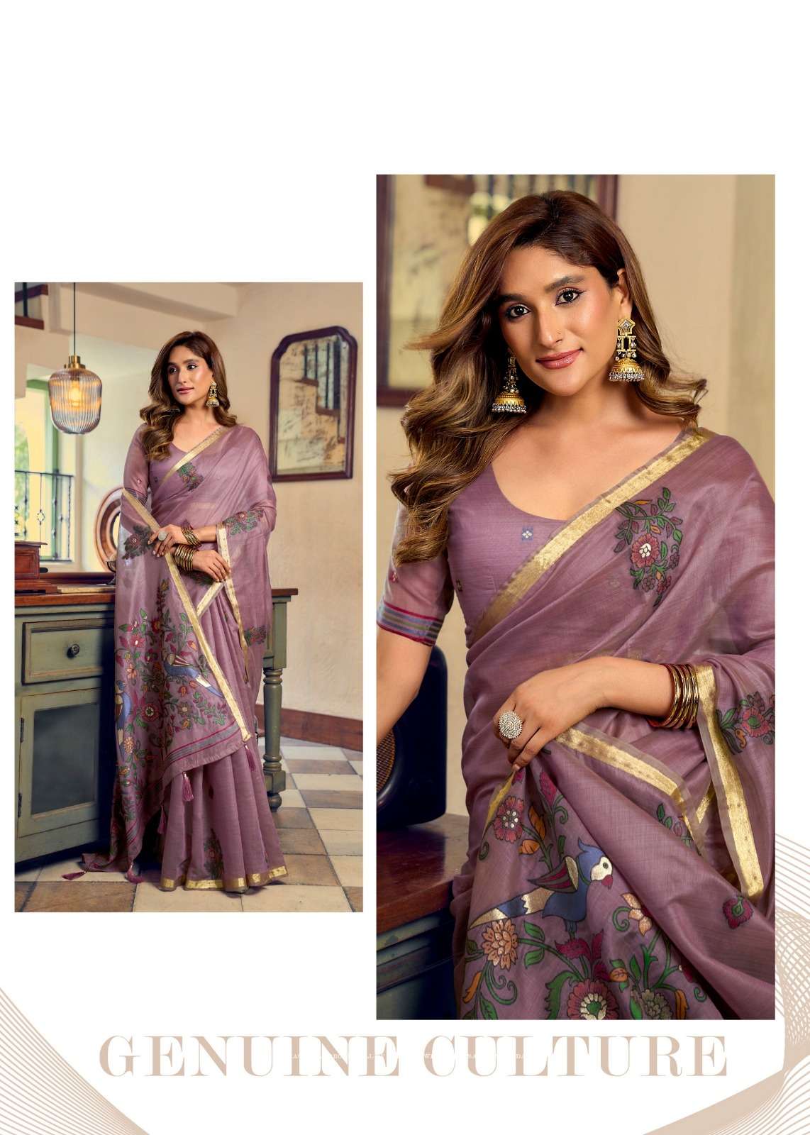 Gobuni Shreya Kolkata Cotton Litchi Work Saree - Amrah Wholesale