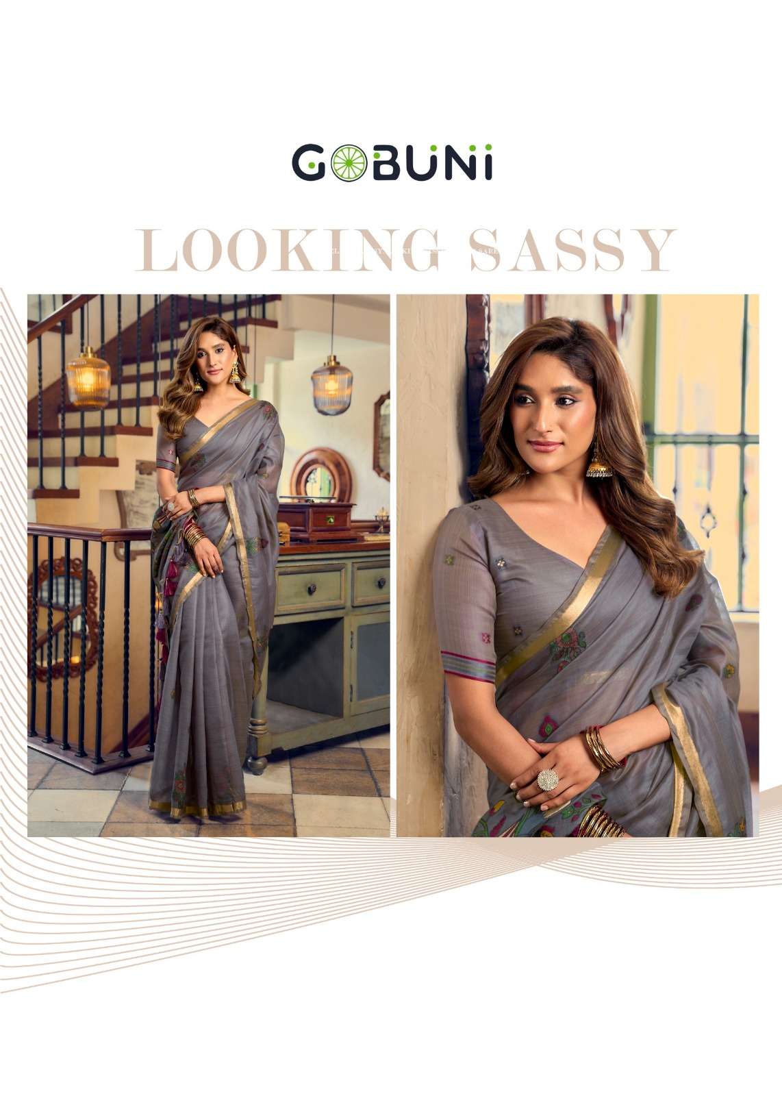 Gobuni Shreya Kolkata Cotton Litchi Work Saree - Amrah Wholesale