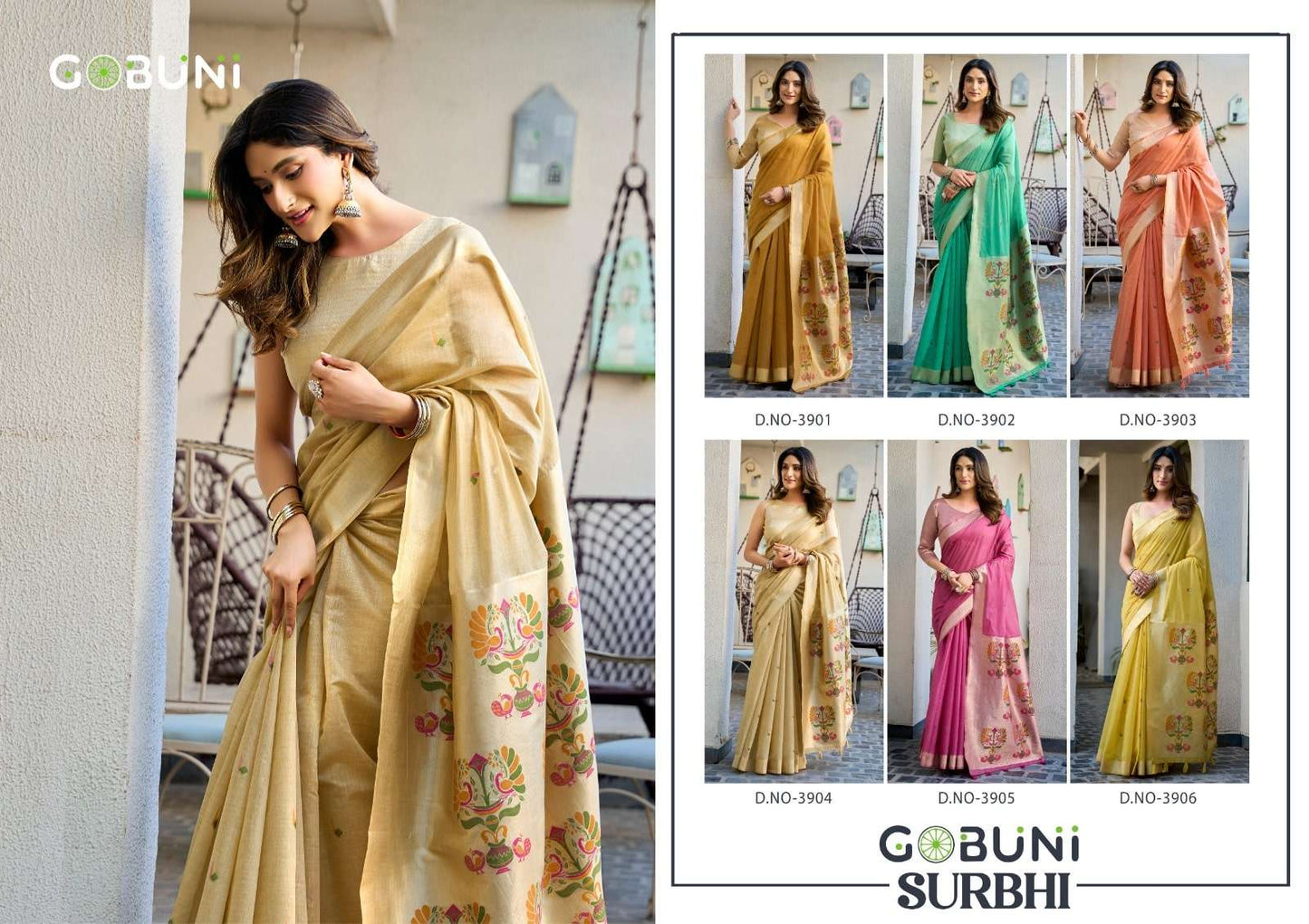 Gobuni Surbhi 3901–3906 Series Saree Wholesale Catalogue - Amrah Wholesale