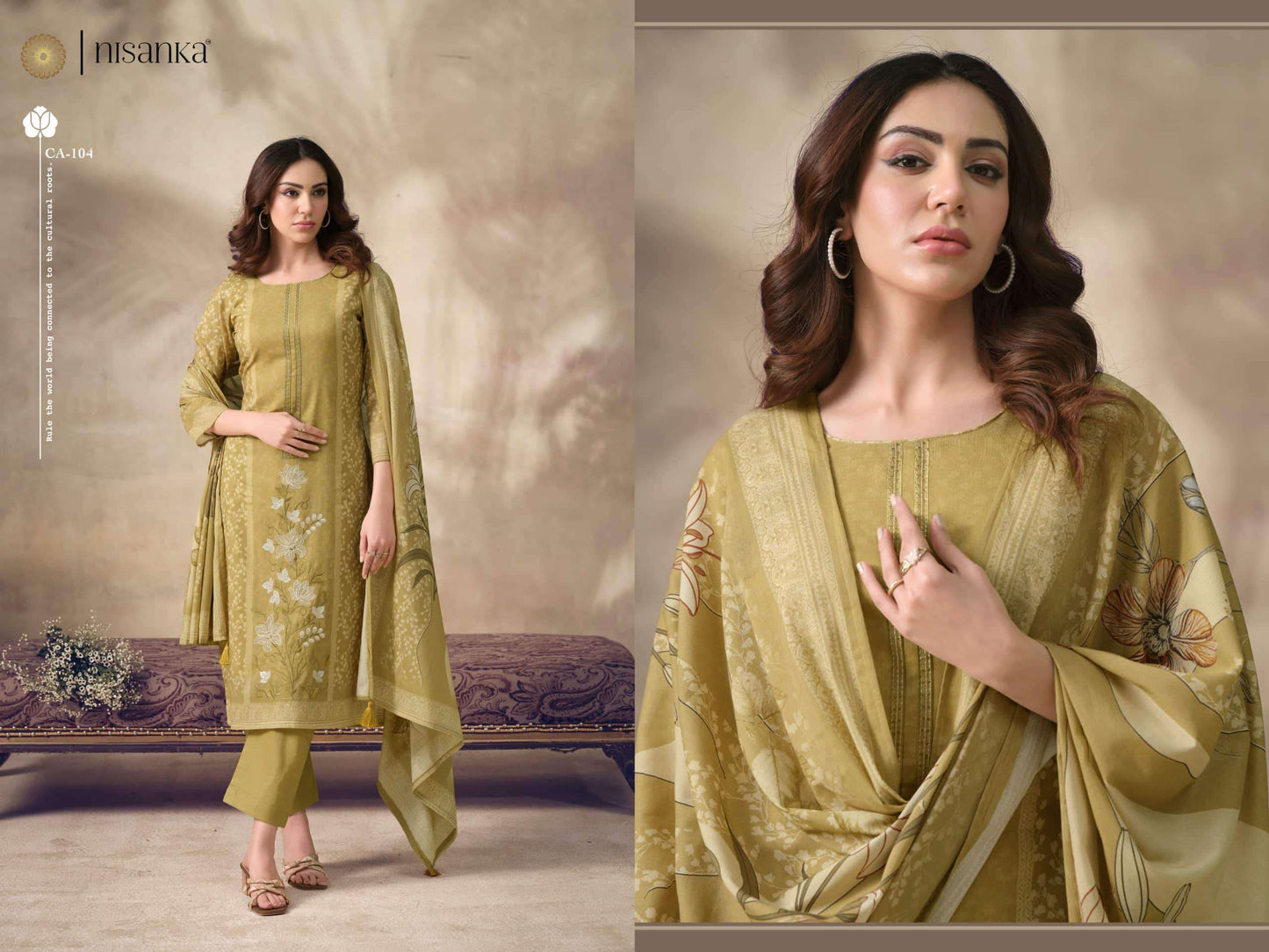 Hermitage Cashmere Vol 6 Pure Viscose Lawn Dress Material