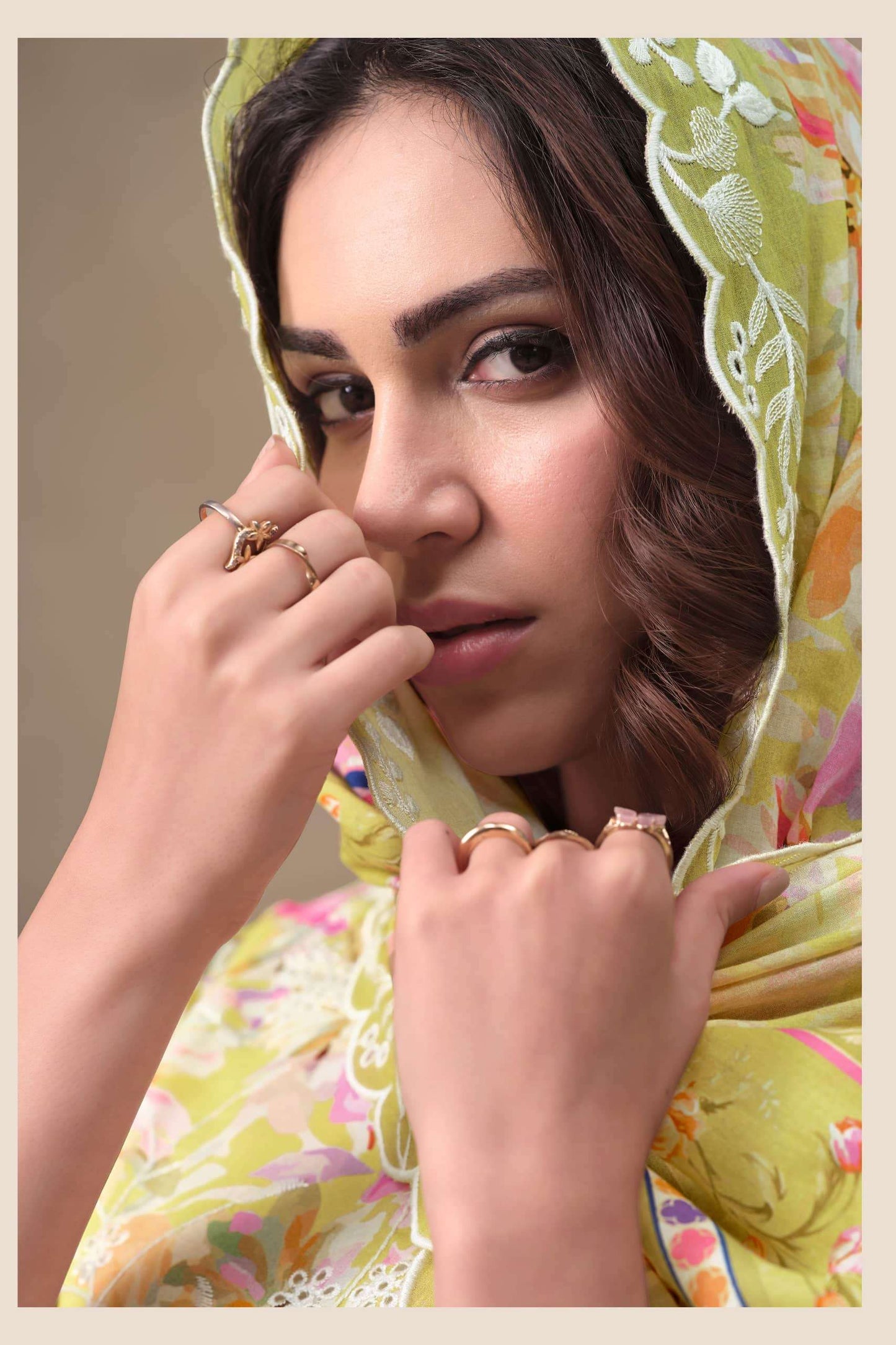 The Hermitage Shop Iznik Cotton Chikankari Dress Material