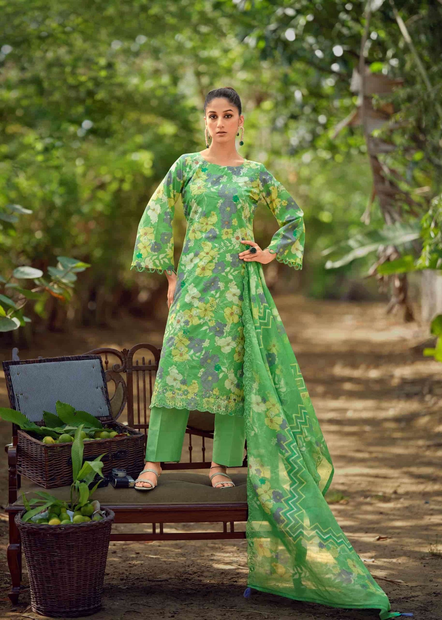 Hermitage Iznik Vol 2 Chikankari Cotton Lawn Dress Material Collection