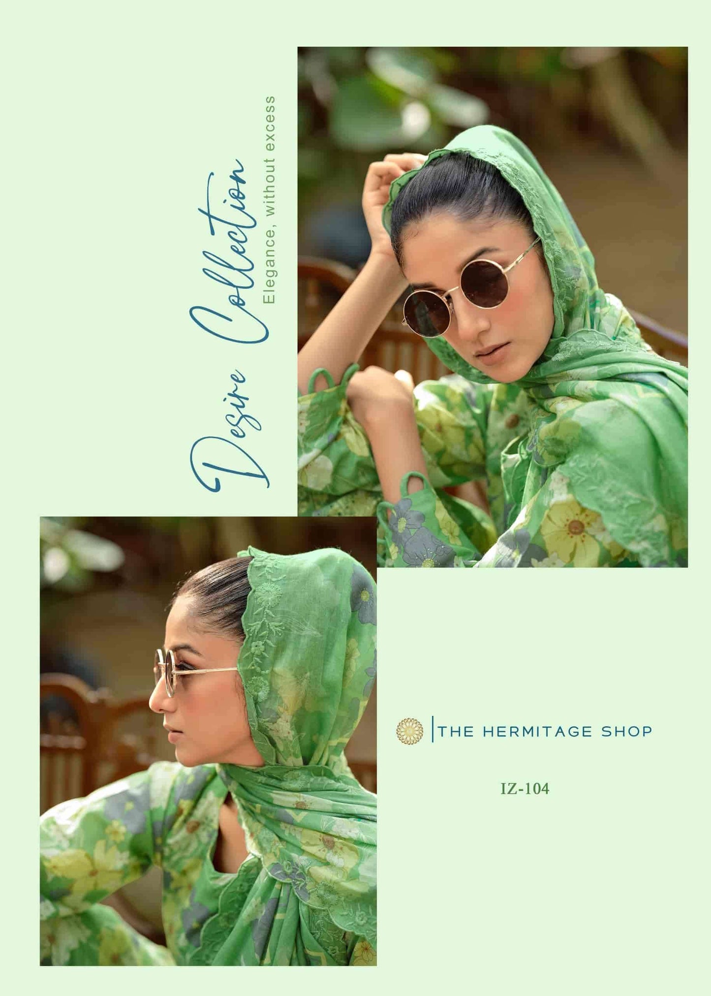 Hermitage Iznik Vol 2 Chikankari Cotton Lawn Dress Material Collection