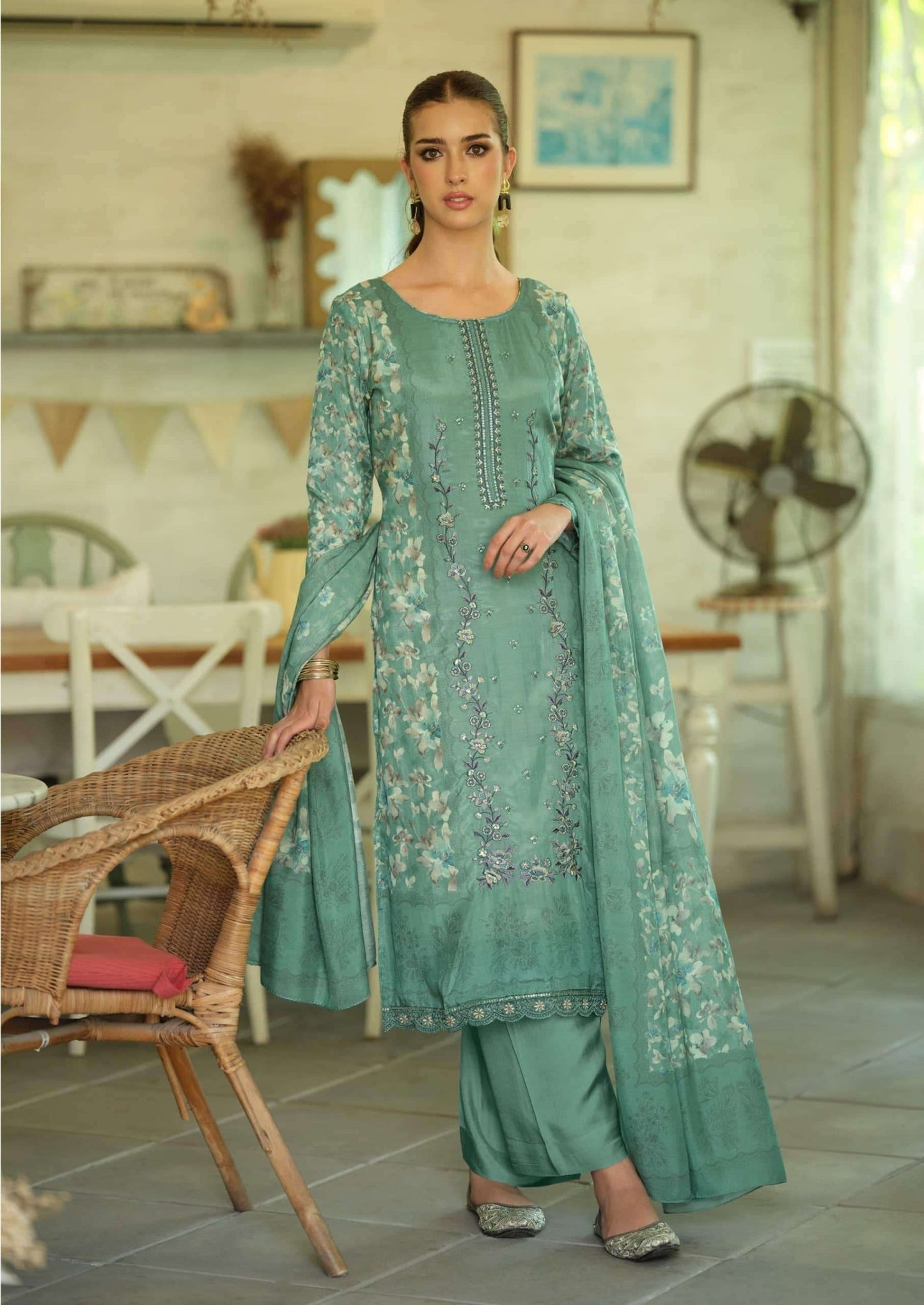 Hermitage Mazdaar Giza PK Lawn Embroidered Pakistani Suit - Amrah Wholesale