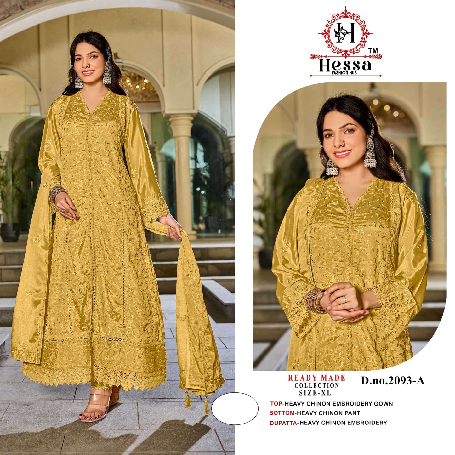 Hessa 2093 Pakistani Suit Set Wholesale Catalogue