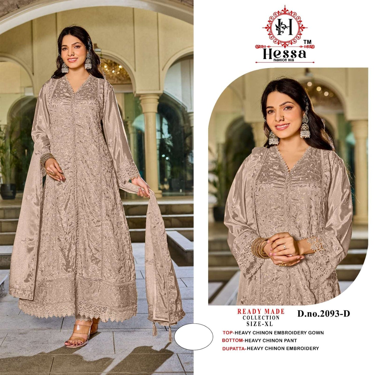 Hessa 2093 Pakistani Suit Set Wholesale Catalogue