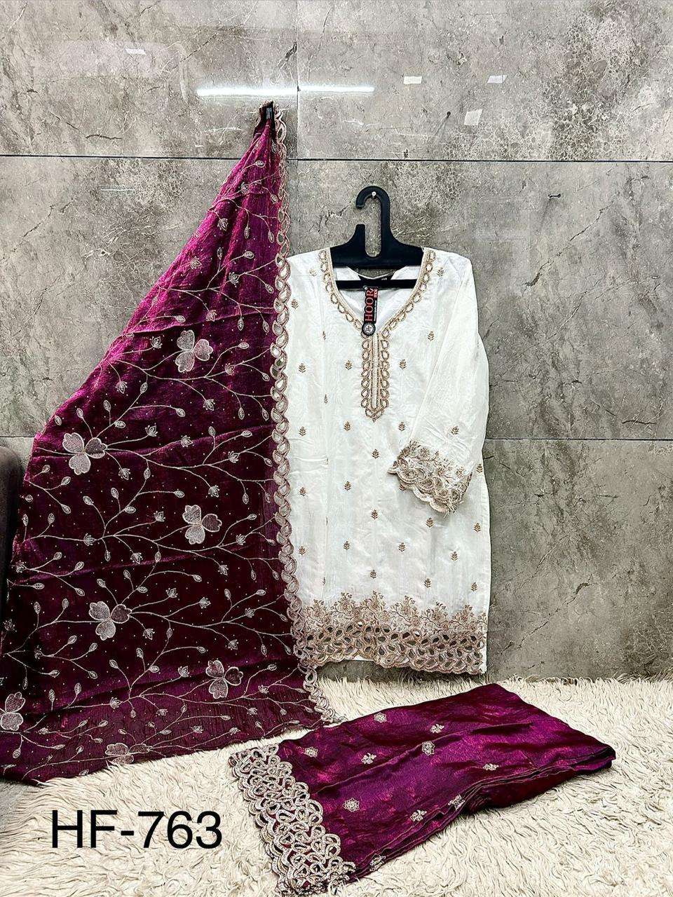 HOOR TEX HF-763 Jimmy Choo Embroidered Pakistani Suit Set