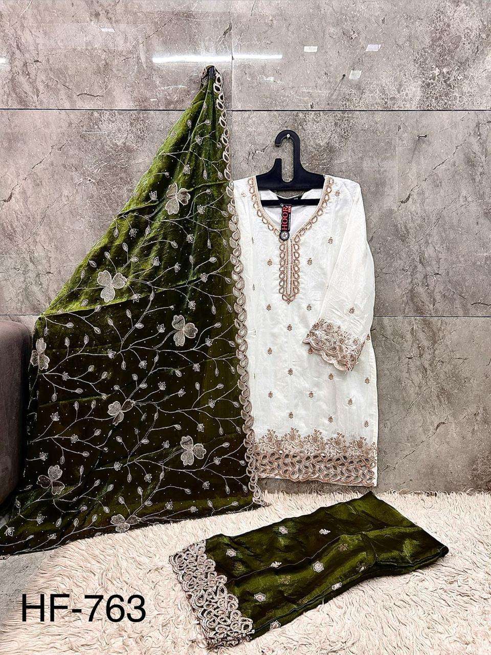 HOOR TEX HF-763 Jimmy Choo Embroidered Pakistani Suit Set