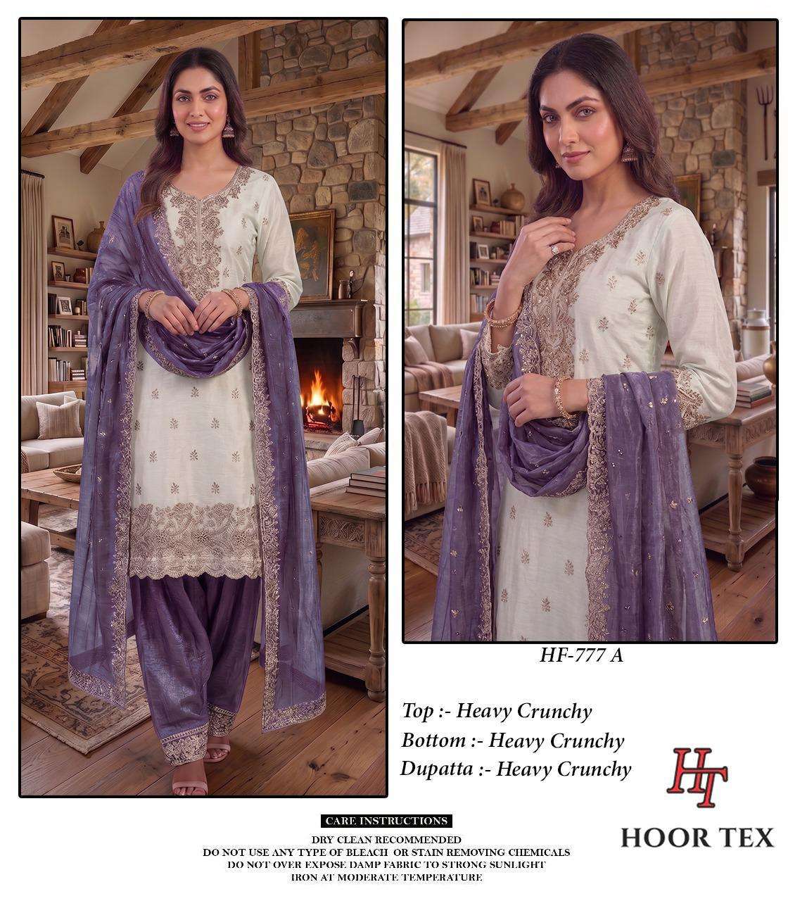 HOOR TEX HF-877 Crunchy Embroidered Pakistani Suit Set