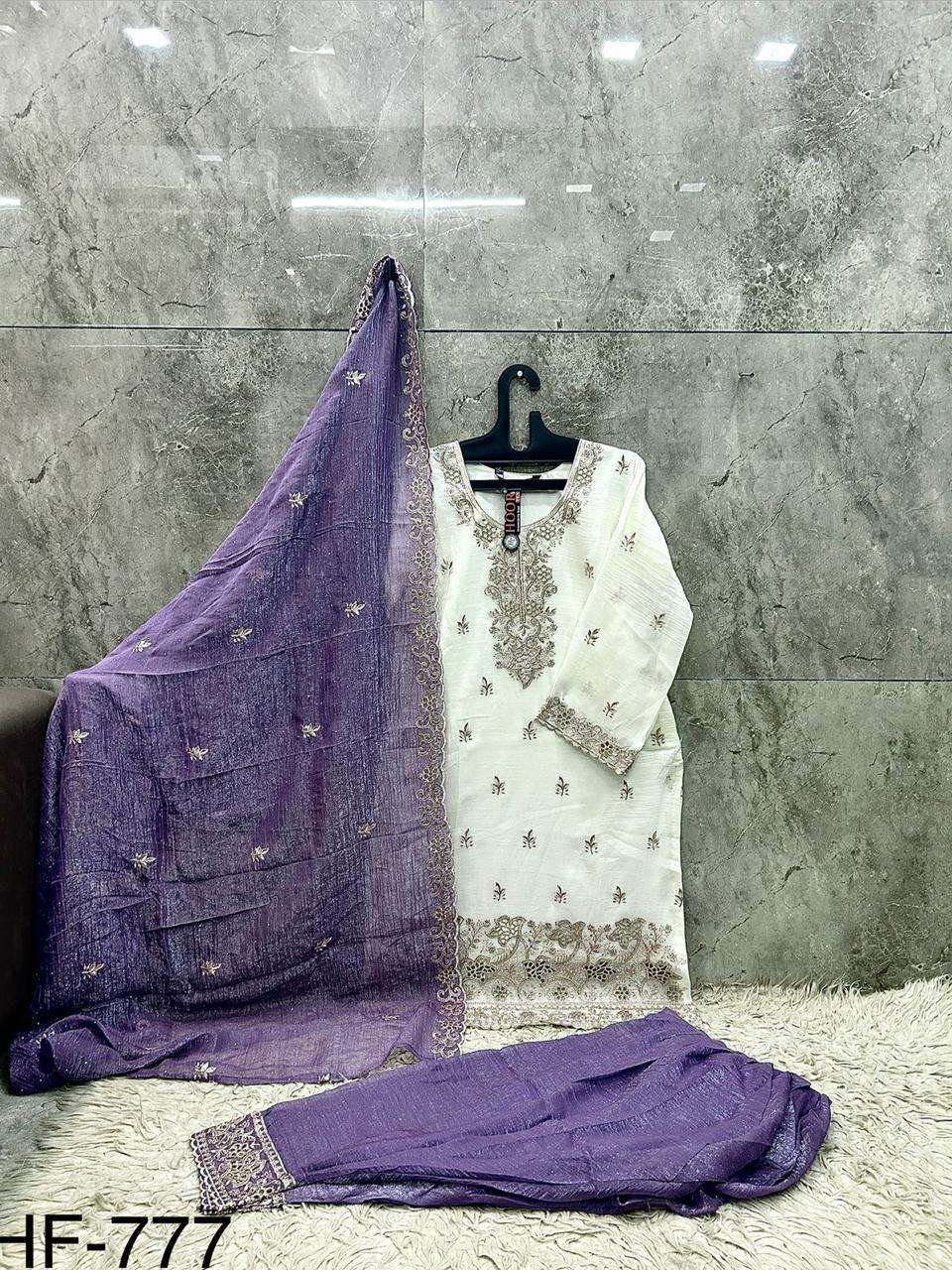 HOOR TEX HF-877 Crunchy Embroidered Pakistani Suit Set