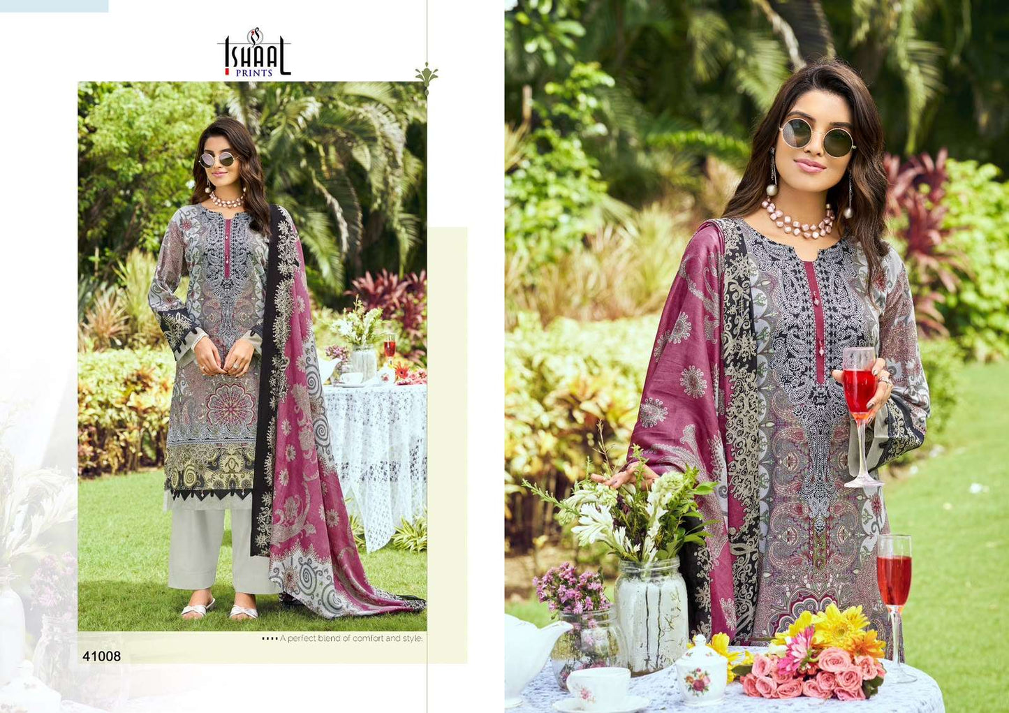 Ishaal Prints Gulmohar Vol 41 Pure Lawn Salwar Suit Wholesale