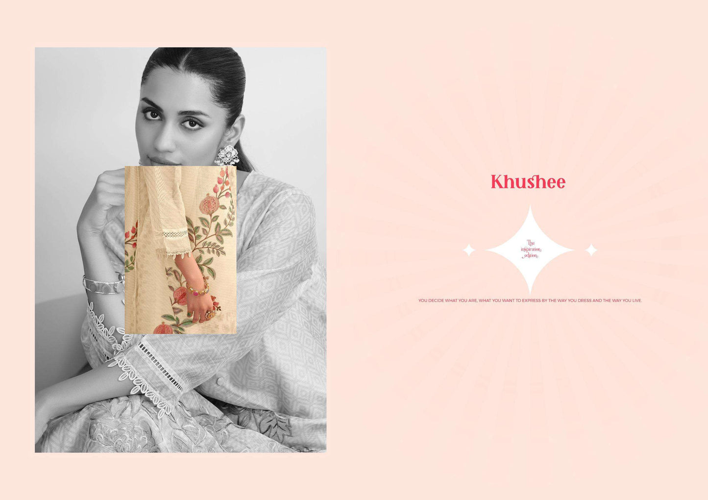 Jay Vijay Khushee Kota Embroidered Dress Material
