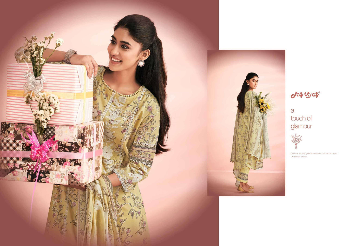 Jay Vijay Knock Knock Premium Cotton Dress Material - Amrah Wholesale