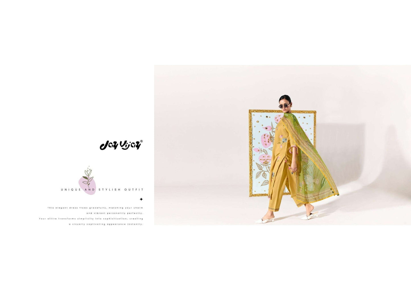 Jay Vijay Lotus Chanderi Embroidered Dress Material - Amrah Wholesale