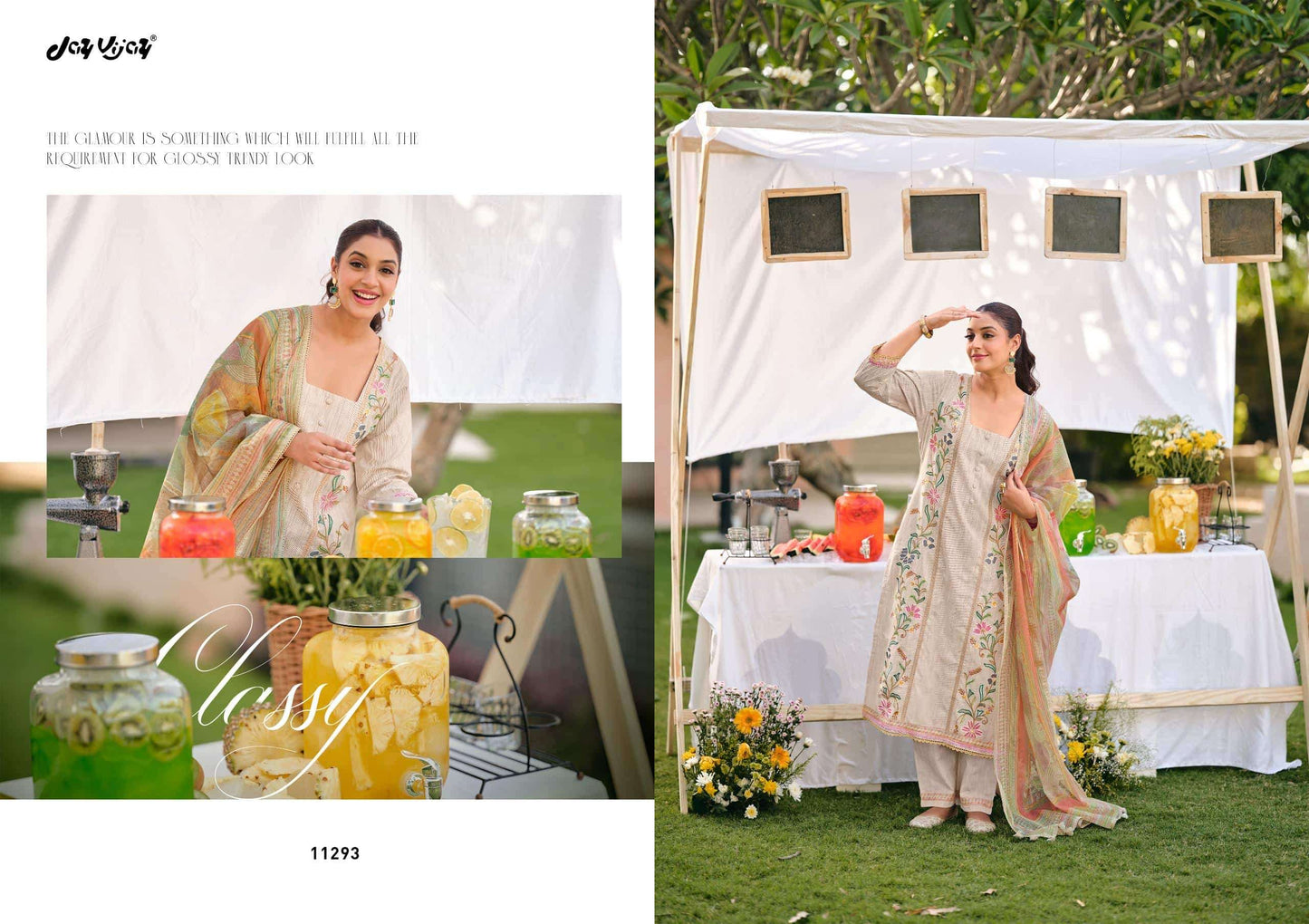 Jay Vijay Rangeela South Cotton Embroidered Dress Material