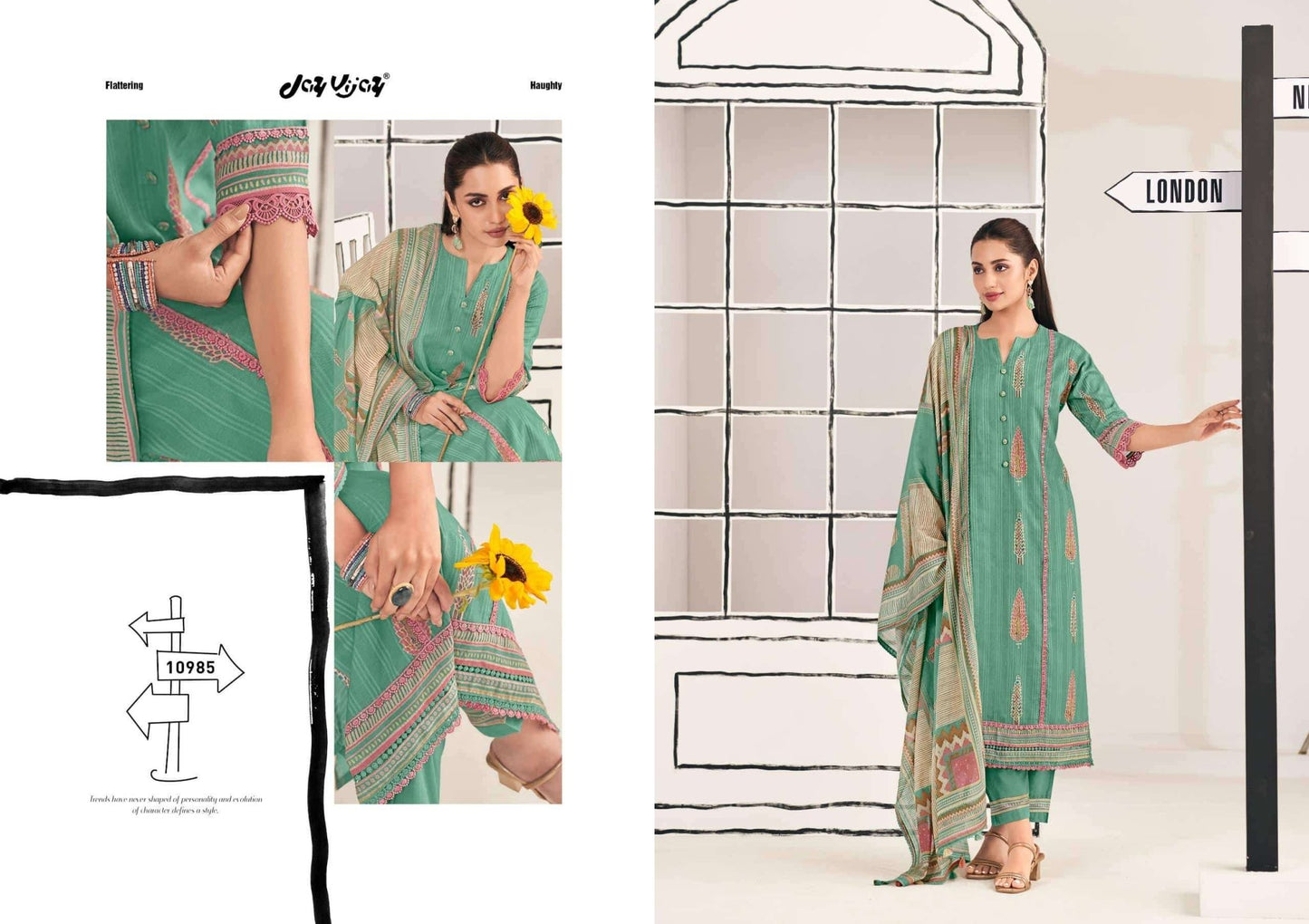 Jay Vijay Shehar Diaries Premium Cotton Dress Material - Amrah Wholesale