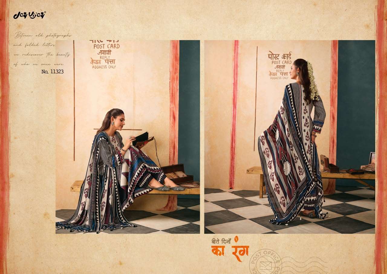 Jay Vijay Yaadon Ke Dhage Fancy Satin Premium Designs Dress Material