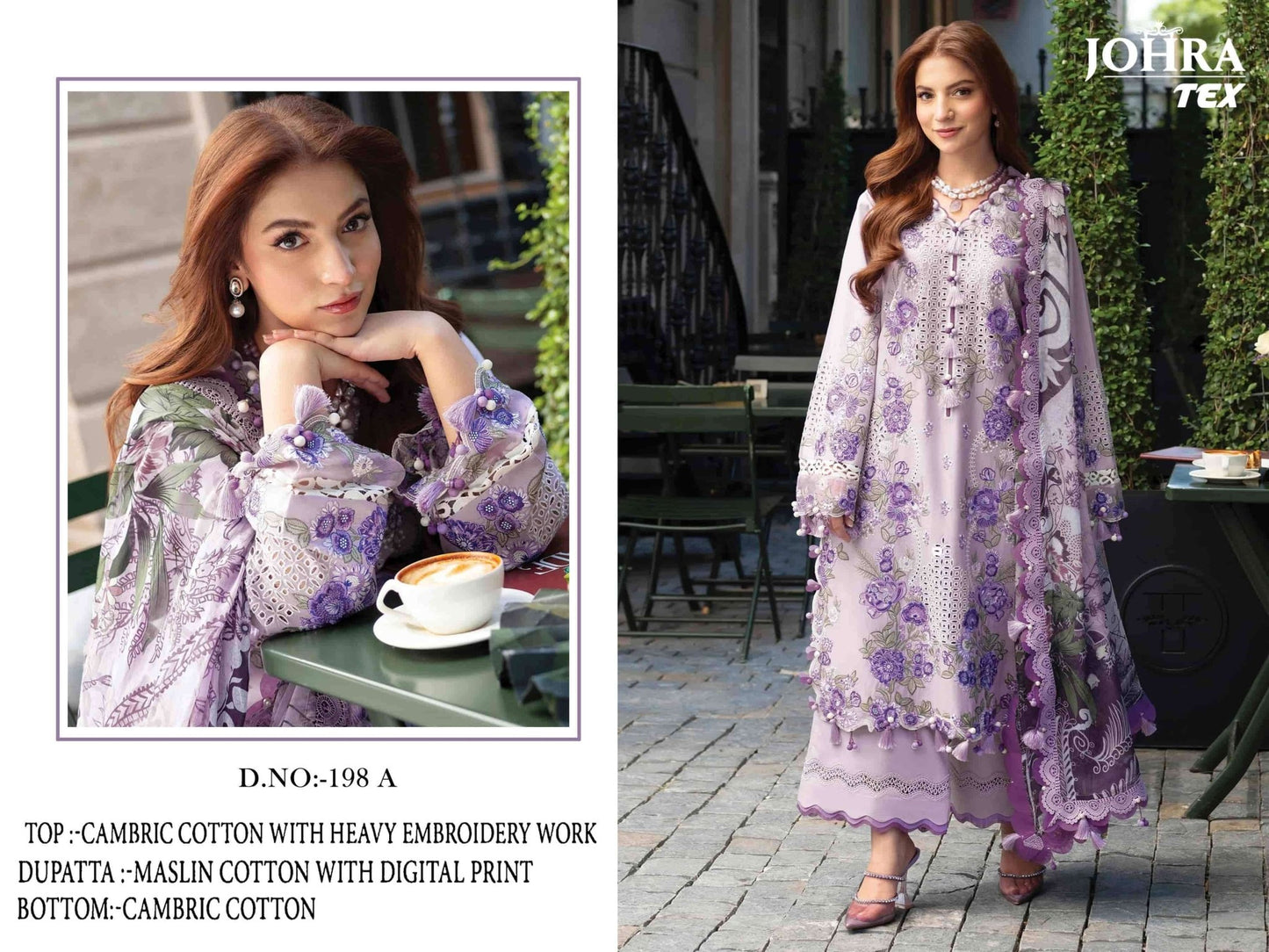 JOHRA TEX JT - 198 A TO B Series Pakistani Suit Wholesale Catalogue - Amrah Wholesale