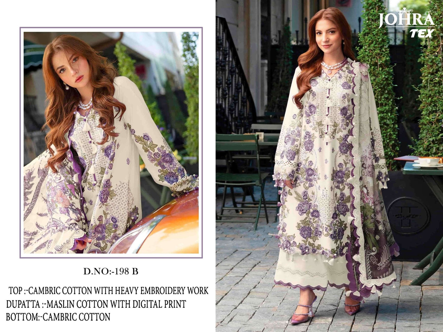 JOHRA TEX JT - 198 A TO B Series Pakistani Suit Wholesale Catalogue - Amrah Wholesale