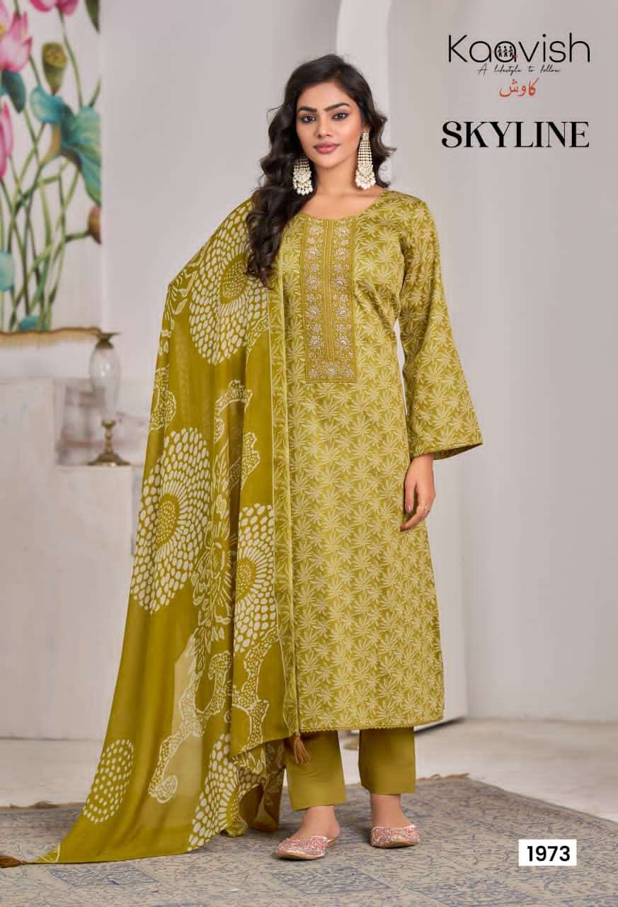 Kaavish Fashion Skyline Pure Jam Silk Dress Material - Amrah Wholesale