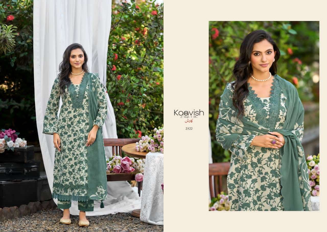 Kaavish Fashion Zulfilen Pure Lawn Cotton Pakistani Suit - Amrah Wholesale