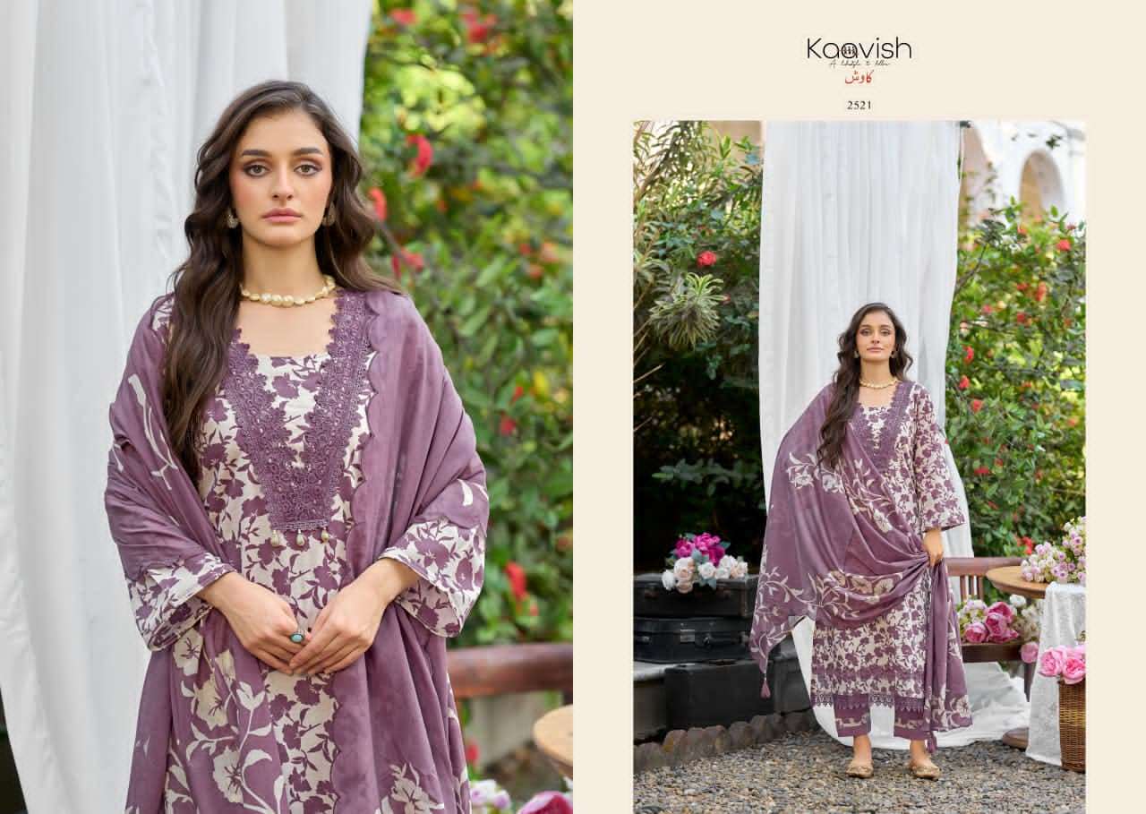 Kaavish Fashion Zulfilen Pure Lawn Cotton Pakistani Suit - Amrah Wholesale