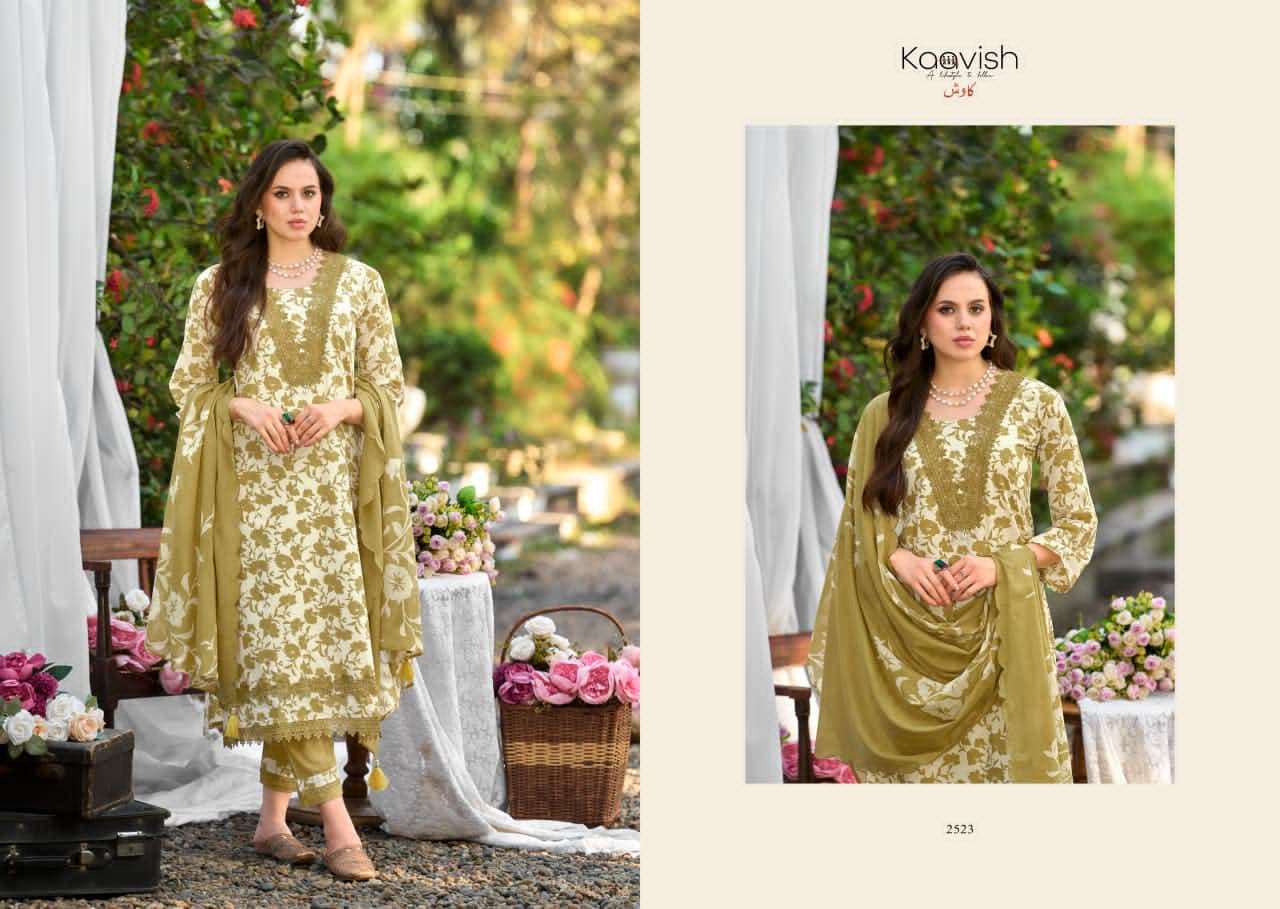 Kaavish Fashion Zulfilen Pure Lawn Cotton Pakistani Suit - Amrah Wholesale
