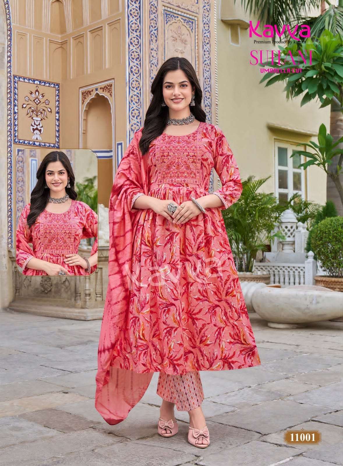 Kavya Suhani Vol 11 Viscose Feel Kurti Pant Dupatta Set - Amrah Wholesale